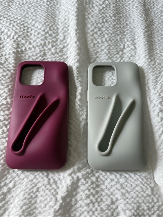 RHODE Other - RHODE DEAL Silicone Phone Case Duo - Mauve & Light Gray with Strap Grip 16 Pro M
